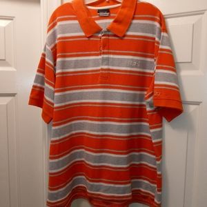 RbK (Reebok) Striped Polo Style Short Sleeve Shirt